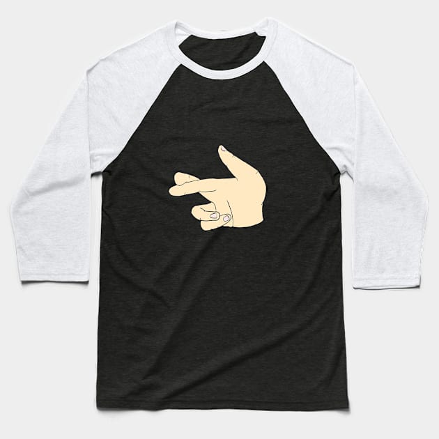 Fingers Crossed Baseball T-Shirt by SurrealTees